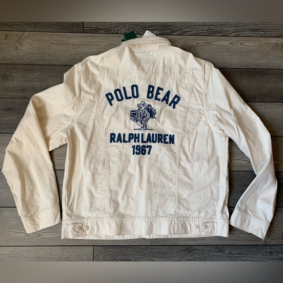 Polo Ralph Lauren Bear Country Embroidered Lightweight Denim Trucker Jacket